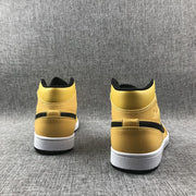 Air Jordan 1 Mid Yellow Black White 554724-700 Sneakers