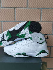 Jordan 7 Retro Sneakers in Wheat, White and Green