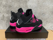 Jordan 4 Retro Sneakers in Ivory and Black Pink