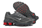 Nike Shox Ride 2 Gray and Red Sneakers