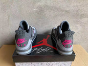 Air Jordan 4 Gray and Pink Sneakers