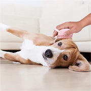 🛁 Pet Silicone Bath & Massage Brush — 2-in-1 Shampoo Dispenser