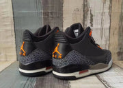 Jordan 3 Grey and Orange Men's Sneakers