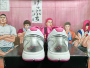 Nike Pink and White Basketball Sneakers