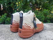 Air Jordan 12 High-Top Sneakers in Black and Burgundy