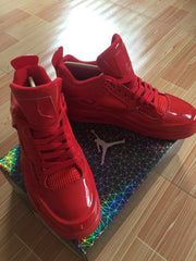 Jordan 4 Red Patent Leather Sneakers 719864 600