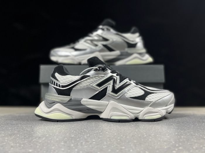 New Balance 9060SP Sneakers in Silver, White and Black