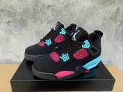 Jordan 4 Retro Sneakers Black, Pink and Blue
