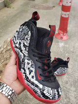 Nike Air Foamposite Pro Snake Print Sneakers Black Red