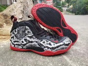 Nike Air Foamposite Pro Snake Print Sneakers Black Red