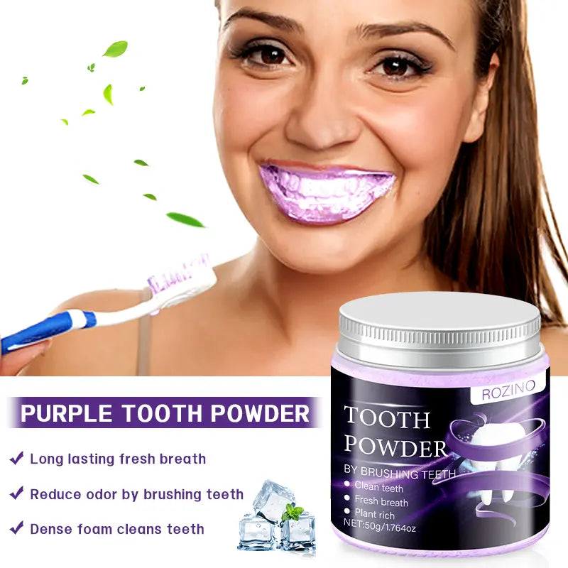 ROZINO Tooth Powder | Natural Whitening & Fresh Breath Formula (50g)