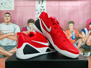 Red Basketball Sneakers with White and Black Details