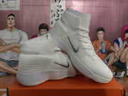 Nike High-Top Basketball Sneakers White Silver