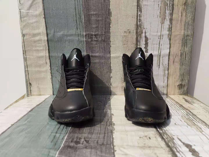 Jordan 13 Black and Gold Men's Sneakers