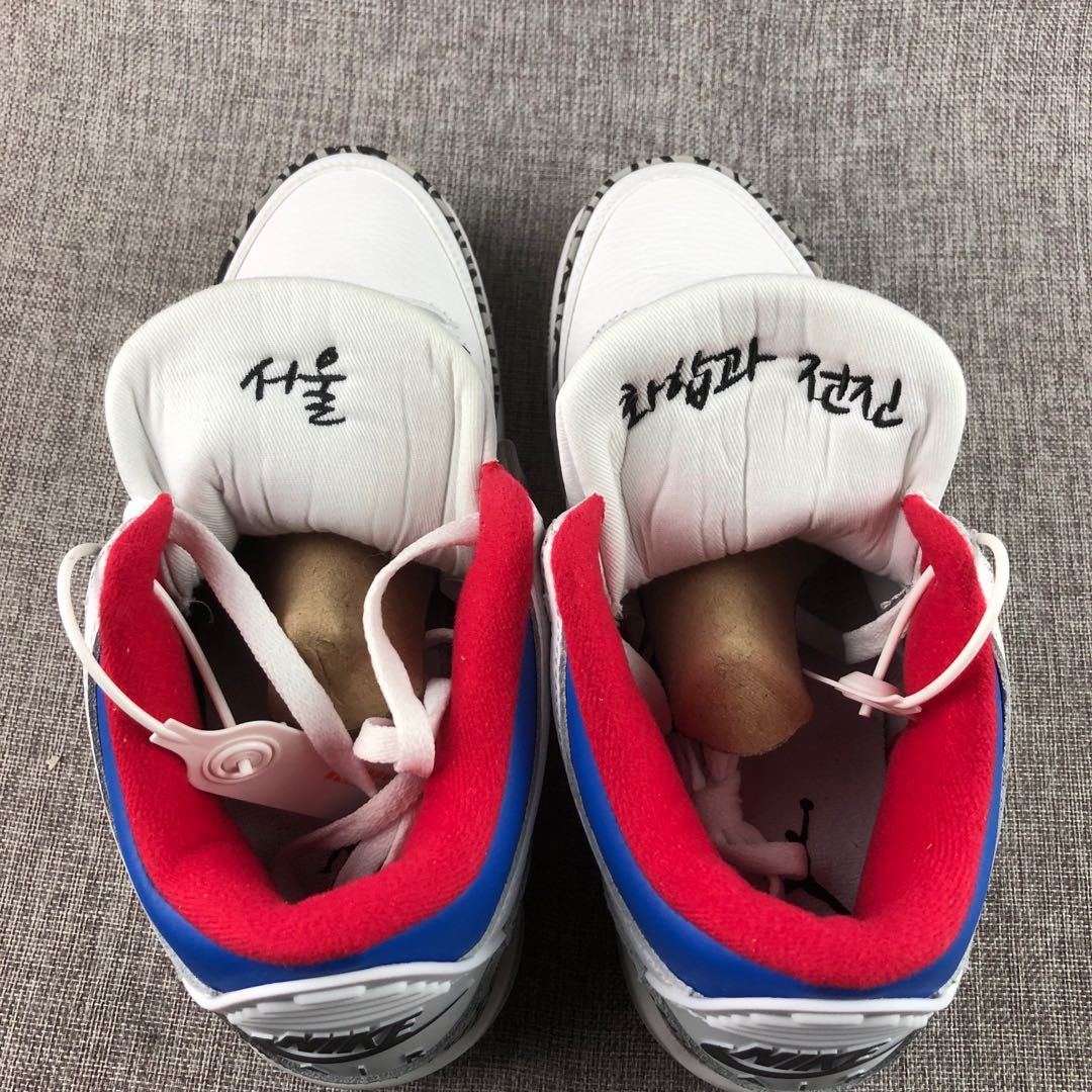 Jordan Air Jordan 3 Seoul White Blue Red AV8370-100 Sneakers