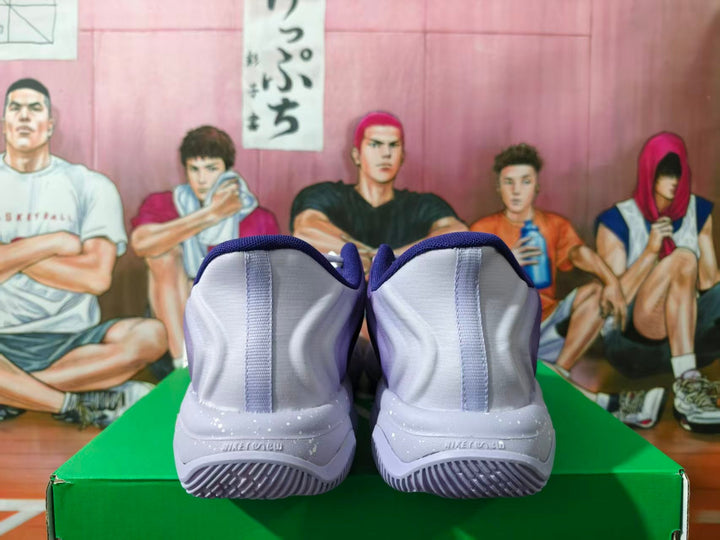Nike Purple Basketball Shoes with Red and Green Swoosh