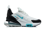 Nike Air Max 270 White Black Turquoise Sneakers