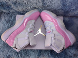 Jordan 11 Retro Pink and White High-Top Sneakers