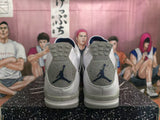 Jordan 4 Sneakers White and Dark Blue