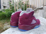 Air Jordan 5 Burgundy High-Top Sneakers