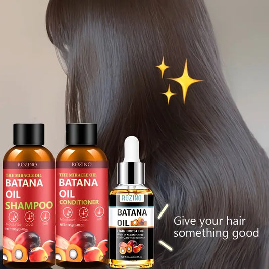 ROZINO Batana Oil Shampoo & Conditioner Set – Hair Growth & Thickening for Women & Men