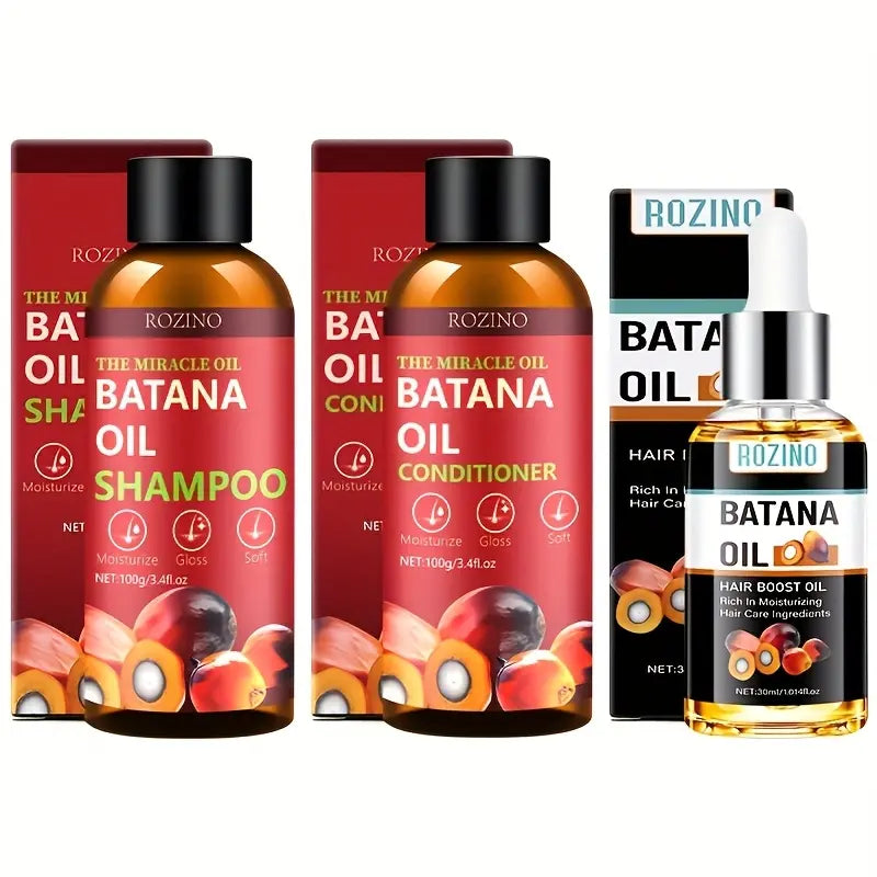 ROZINO Batana Oil Shampoo & Conditioner Set – Hair Growth & Thickening for Women & Men