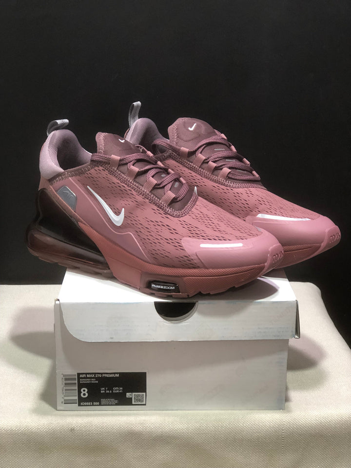 Nike Air Max 270 Premium Burgundy Rose Sneakers
