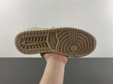 Air Jordan 1 Low Cream and Gold Sneakers FN5032-200