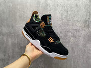 Jordan 4 Retro Sneakers in Black, Green and Tan