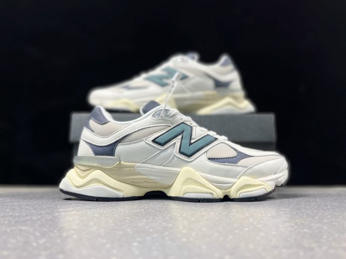 New Balance 9060 ESD Sneakers in White and Teal