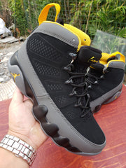 Jordan Air Jordan 9 Black Grey Yellow High-Top Sneakers