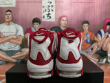 Nike Red and White Basketball Sneakers