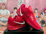 Nike Red Basketball Sneakers with White Swoosh