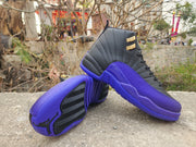 Jordan Air Jordan 12 Black and Purple High-Top Sneakers