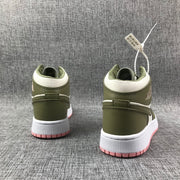 Jordan Air Jordan 1 Mid Olive White Pink Sneakers