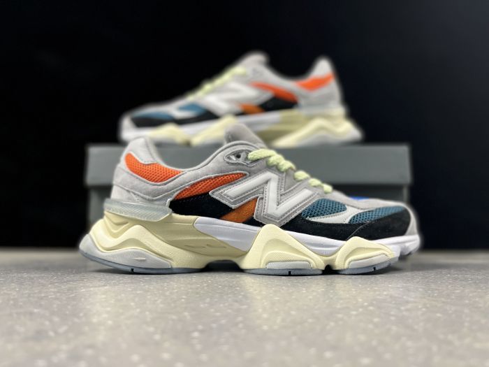 New Balance 9060 U9060GGB Sneakers, Grey and Orange