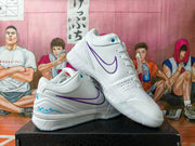 Nike Kobe Low Basketball Shoes White and Purple