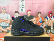 Jordan 12 Black and Blue High-Top Sneakers
