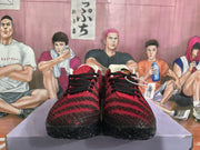 Nike Red and Black Textured Sneakers