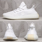Yeezy 350 V2 White Knit Sneakers