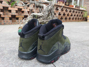 Air Jordan 10 High-Top Sneakers in Olive Camo