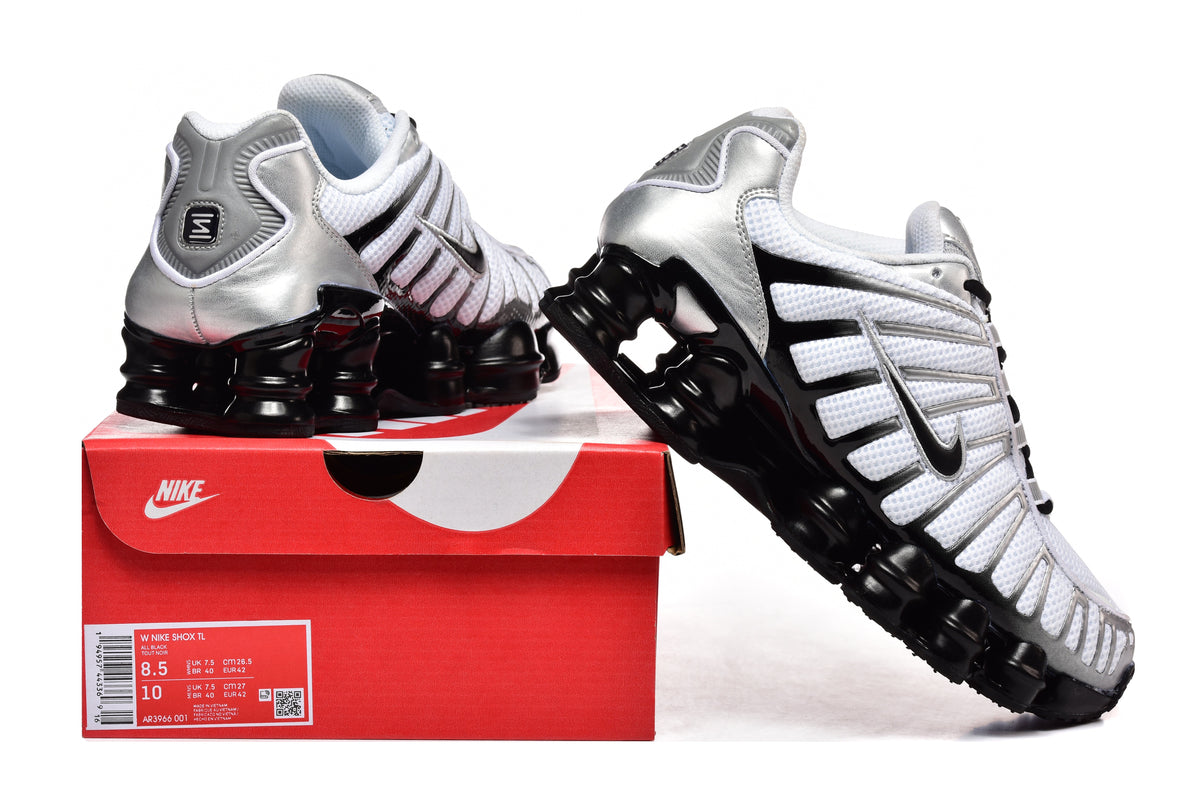 Nike Shox TL White Silver Black Sneakers