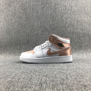 Air Jordan 1 Mid Rose Gold White Sneakers 555112-190