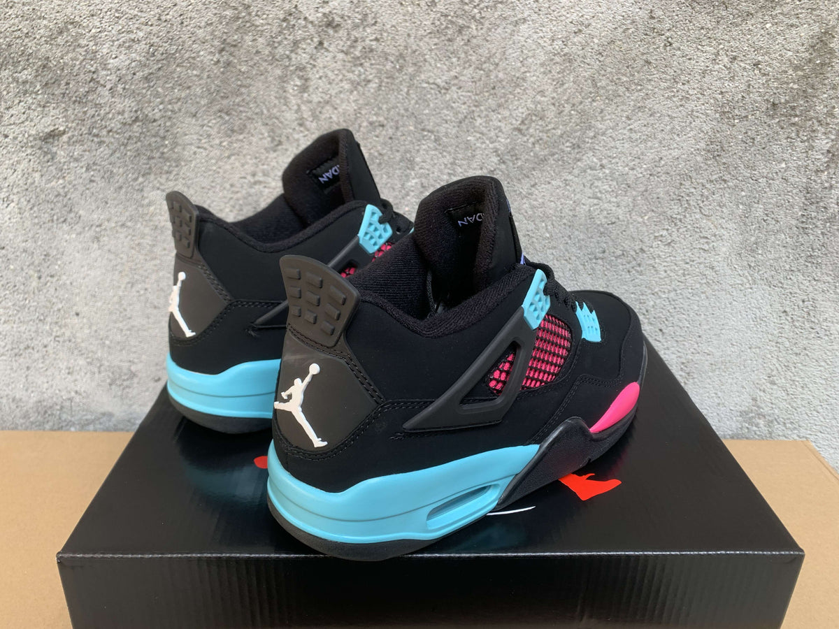 Jordan 4 Retro Sneakers Black, Pink and Blue