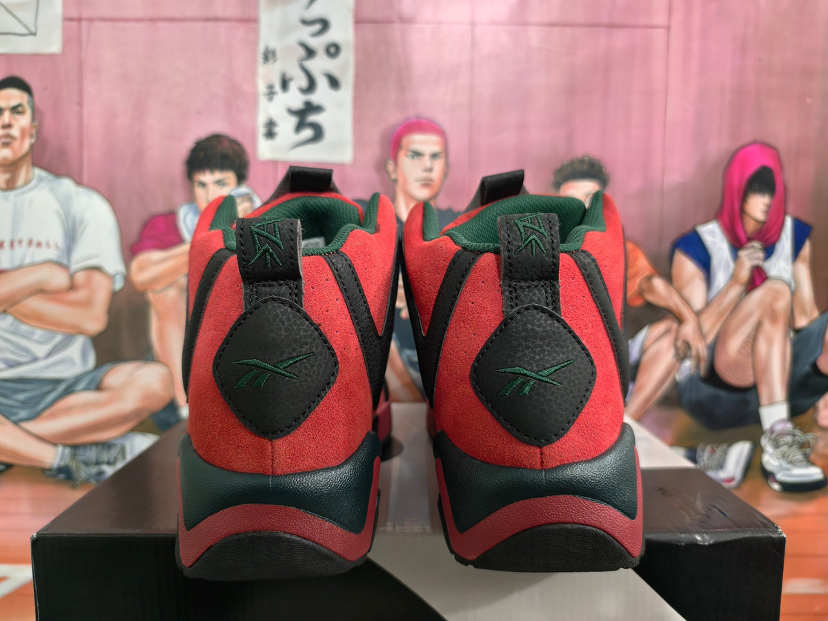 Reebok Red and Black High-Top Basketball Sneakers