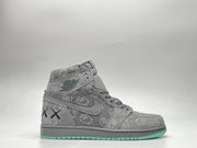 Air Jordan 1 High Cool Grey Patterned Sneakers