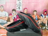 Adidas Black and Red Slip-On Clogs