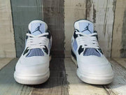 Jordan 4 White and Dark Green Sneakers