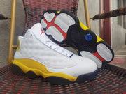 Jordan 13 White and Yellow Men's Sneakers