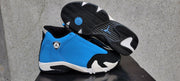 Air Jordan 14 Retro Black and Blue High-Top Sneakers